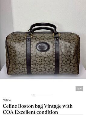 Celine Boston bag Vintage with COA Excellent condition